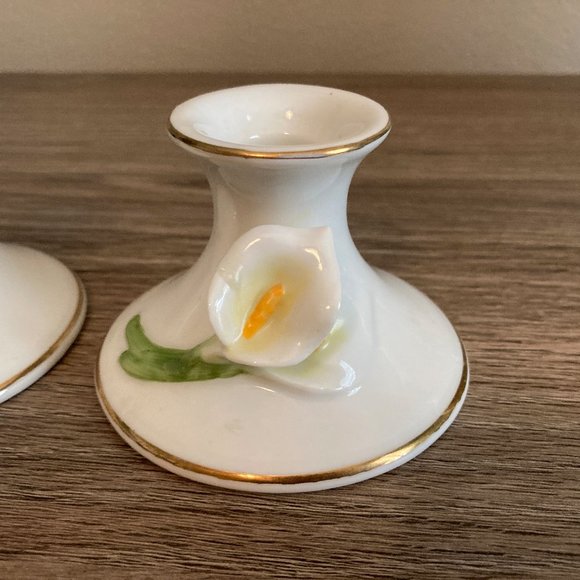 Otagiri Japan Porcelain Candle Holders Vintage - Picture 3 of 5